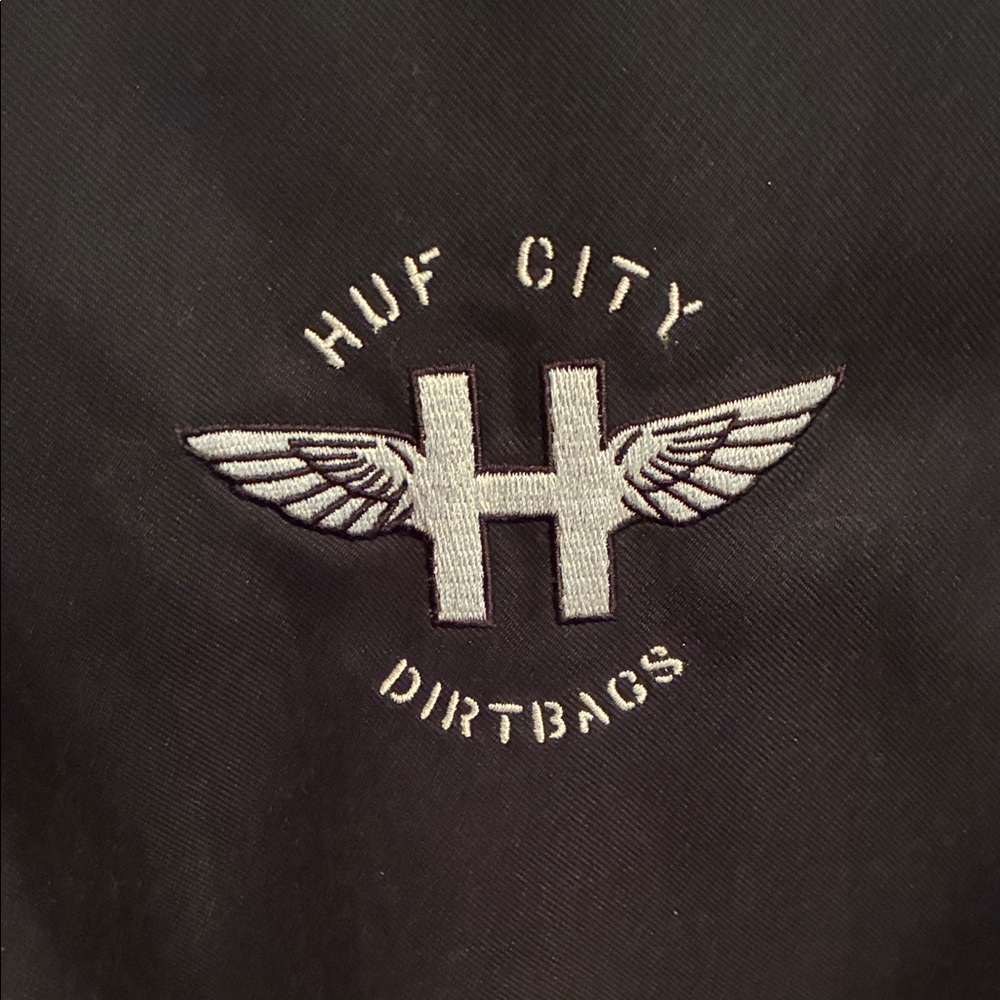 Nike SB x Huf Black Lightweight Zip-Front Shirt Jacket - Picture 3 of 5